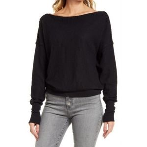 Treasure & Bond wide neck black sweater